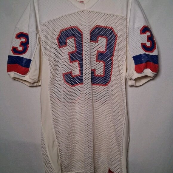 Vintage Rawlings Football Jersey Size 50 White Buffalo Bills New York Giants #33 - Picture 2 of 16